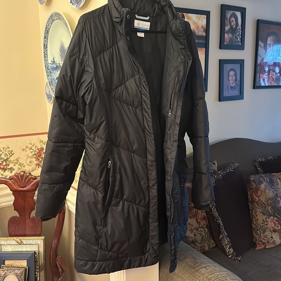 Warm Columbia microfiber winter coat, black XL - Picture 5 of 13
